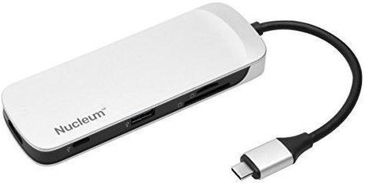 Alt view image 5 of 7 - Kingston Nucleum USB C Hub, 7-in-1 Type-C Adapter Hub Connect USB 3.0, 4K HDMI, SD and MicroSD Card, USB Type-C Charging for MacBook, Chromebook, and Other USB Type-C Devices
