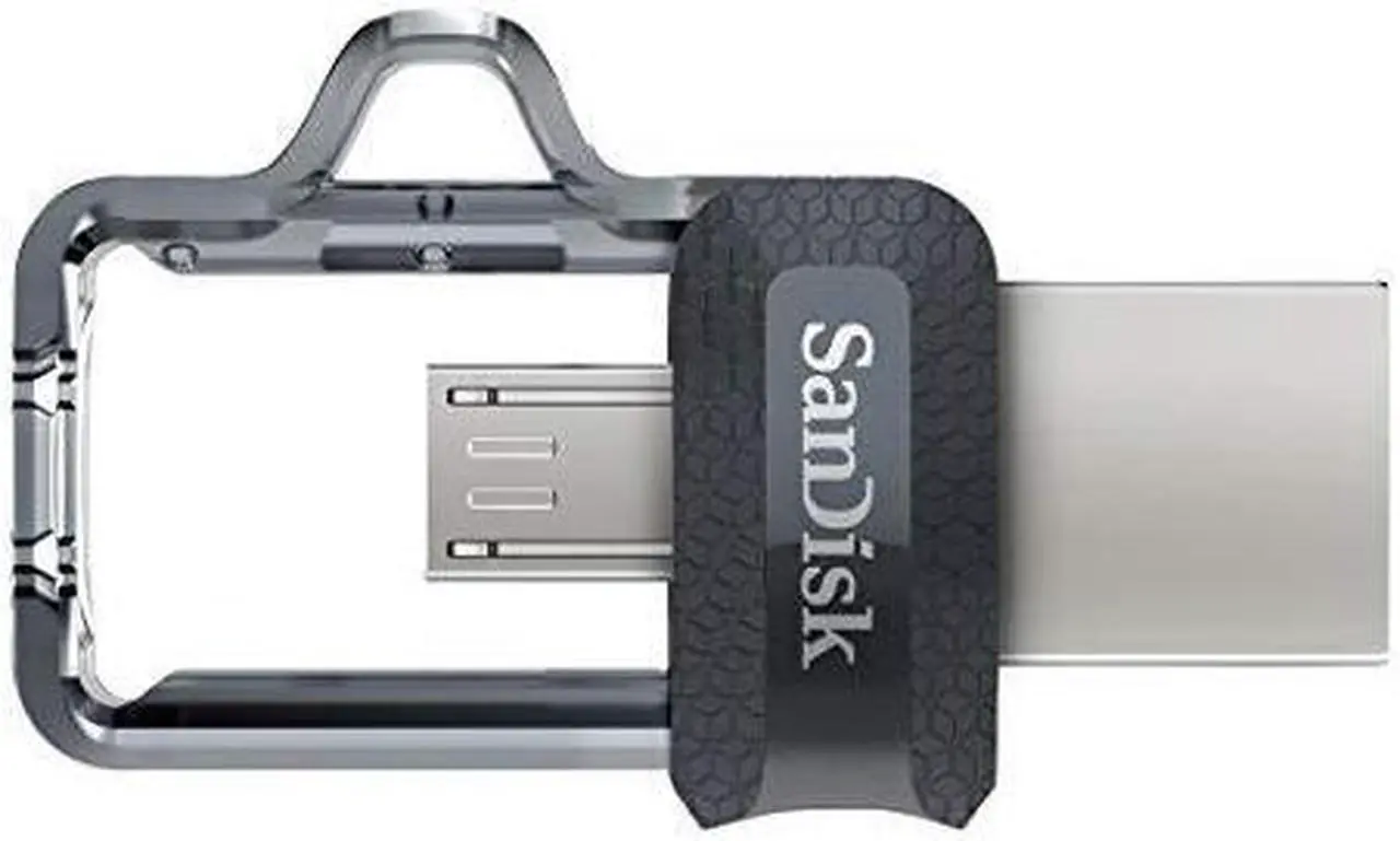 Alt view image 3 of 7 - SanDisk 128GB Ultra Dual Drive m3.0 for Android Devices and Computers - microUSB, USB 3.0 - SDDD3-128G-G46