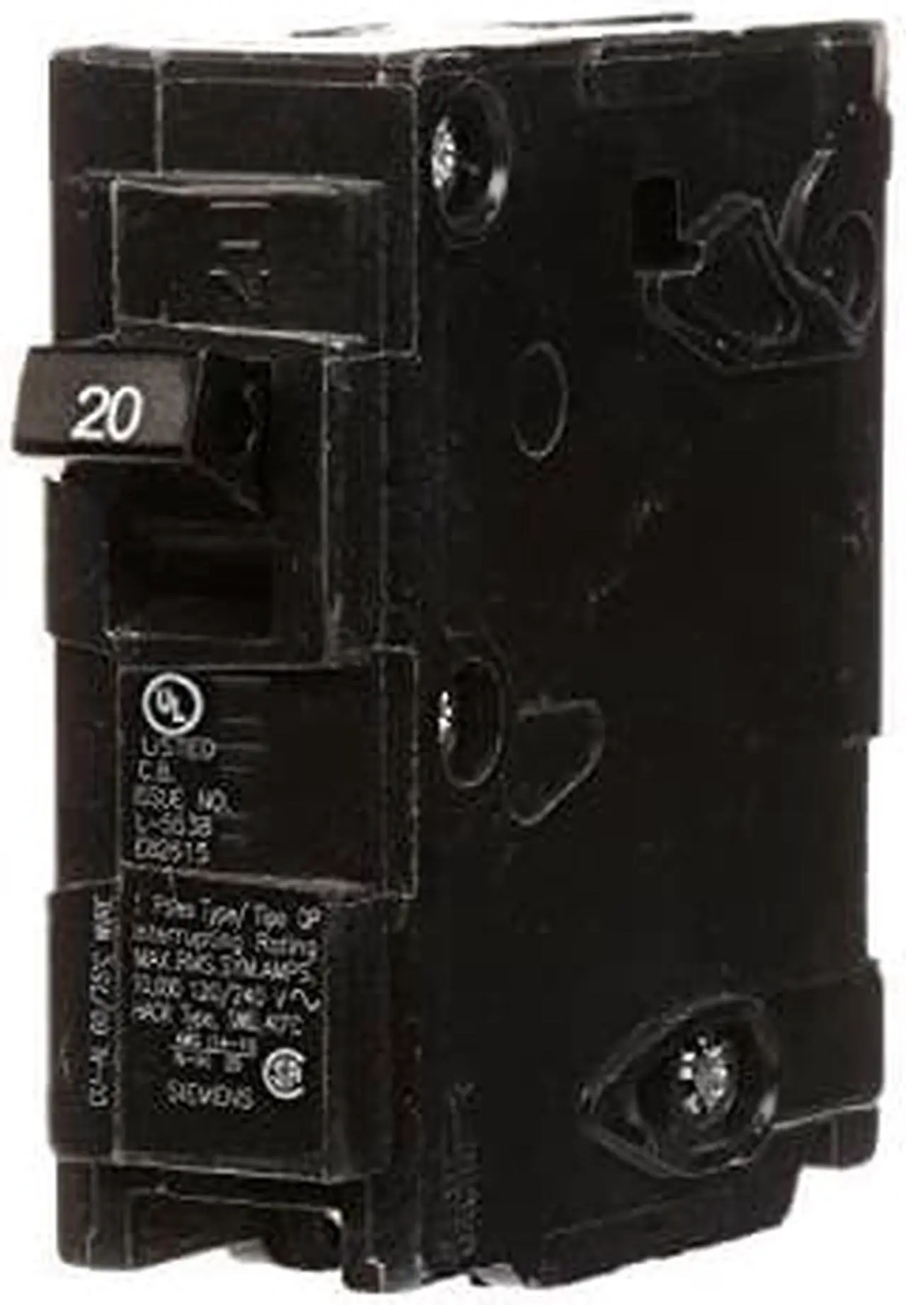 Alt view image 2 of 6 - Q120 20-Amp Single Pole Type QP Circuit Breaker