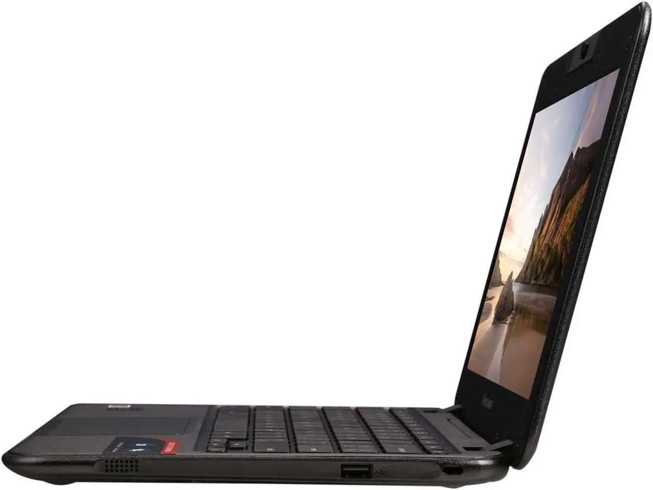 Alt view image 6 of 16 - Lenovo N21 Chromebook Laptop Computer, 11.6" High Definition Display, Intel Dual-Core, 4GB RAM, 16GB SSD, Chrome OS, WiFi