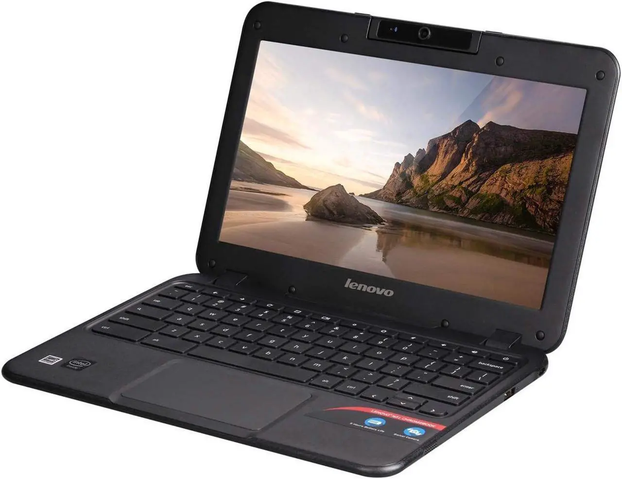 Alt view image 9 of 16 - Lenovo N21 Chromebook Laptop Computer, 11.6" High Definition Display, Intel Dual-Core, 4GB RAM, 16GB SSD, Chrome OS, WiFi