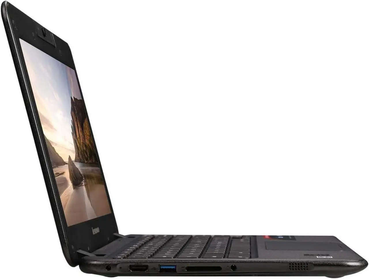 Alt view image 8 of 16 - Lenovo N21 Chromebook Laptop Computer, 11.6" High Definition Display, Intel Dual-Core, 4GB RAM, 16GB SSD, Chrome OS, WiFi