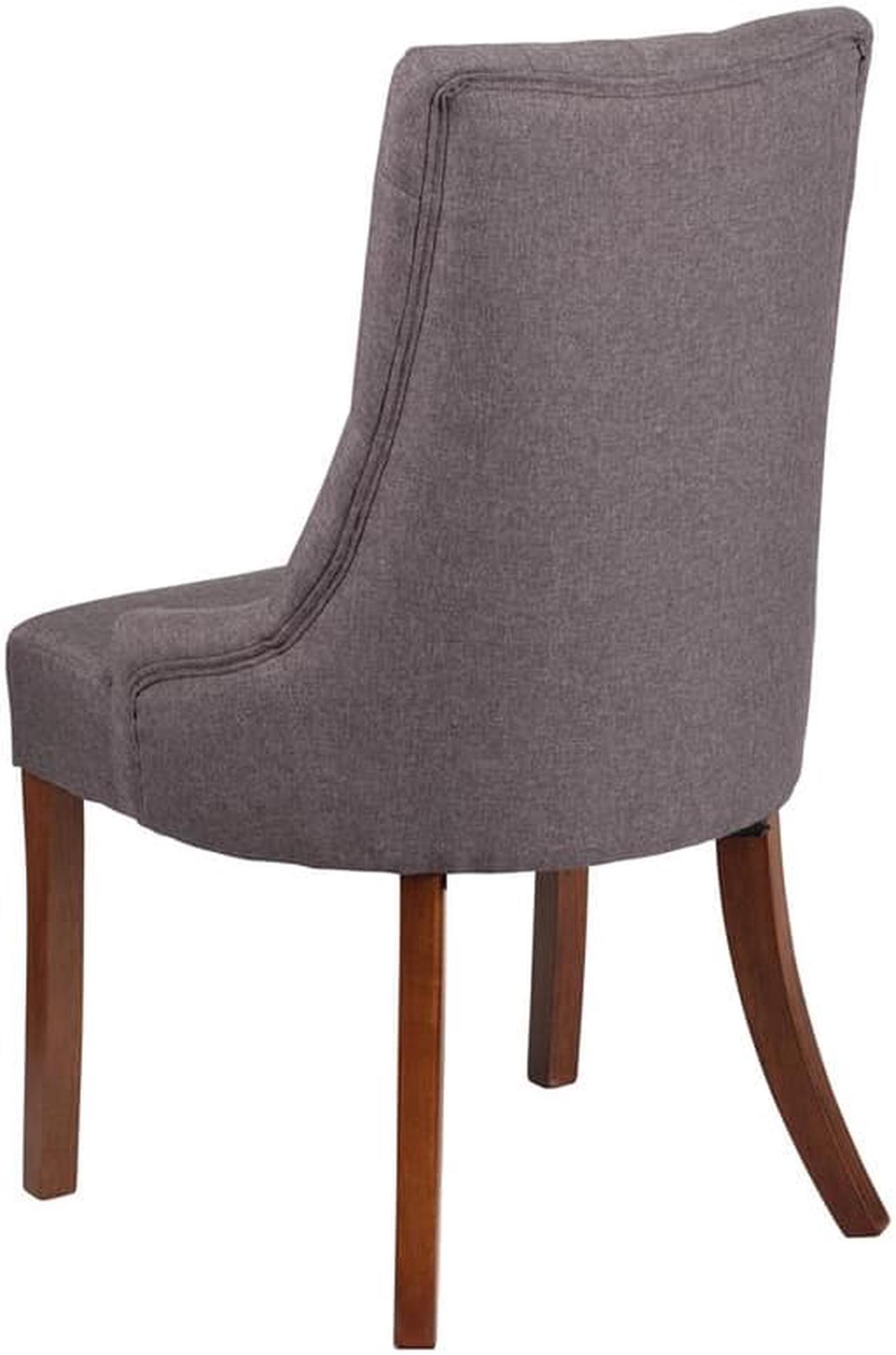Alt view image 11 of 20 - HERCULES Paddington Series Gray Fabric Tufted Chair