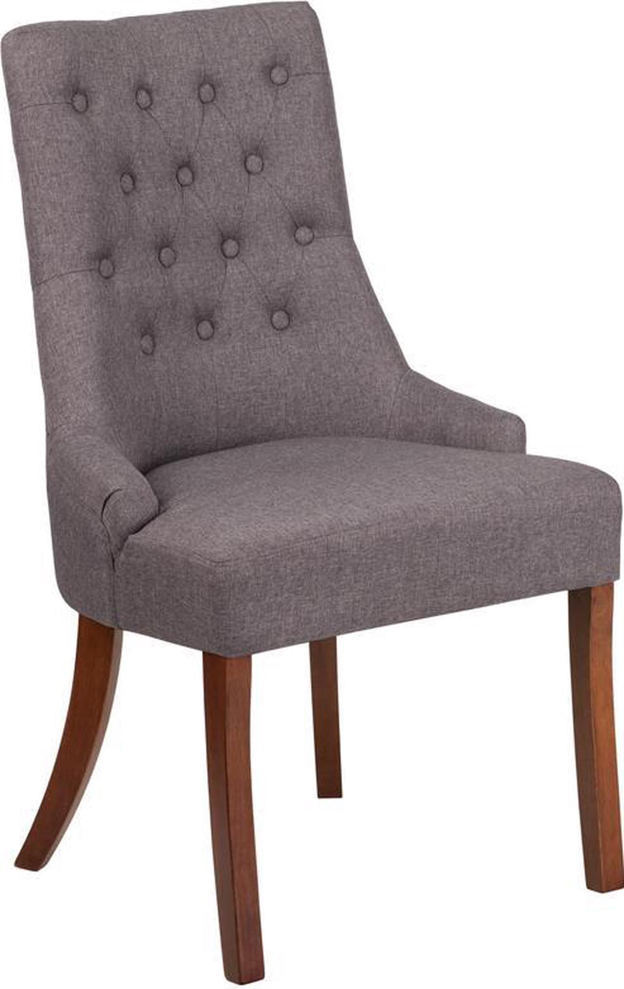 Alt view image 9 of 20 - HERCULES Paddington Series Gray Fabric Tufted Chair
