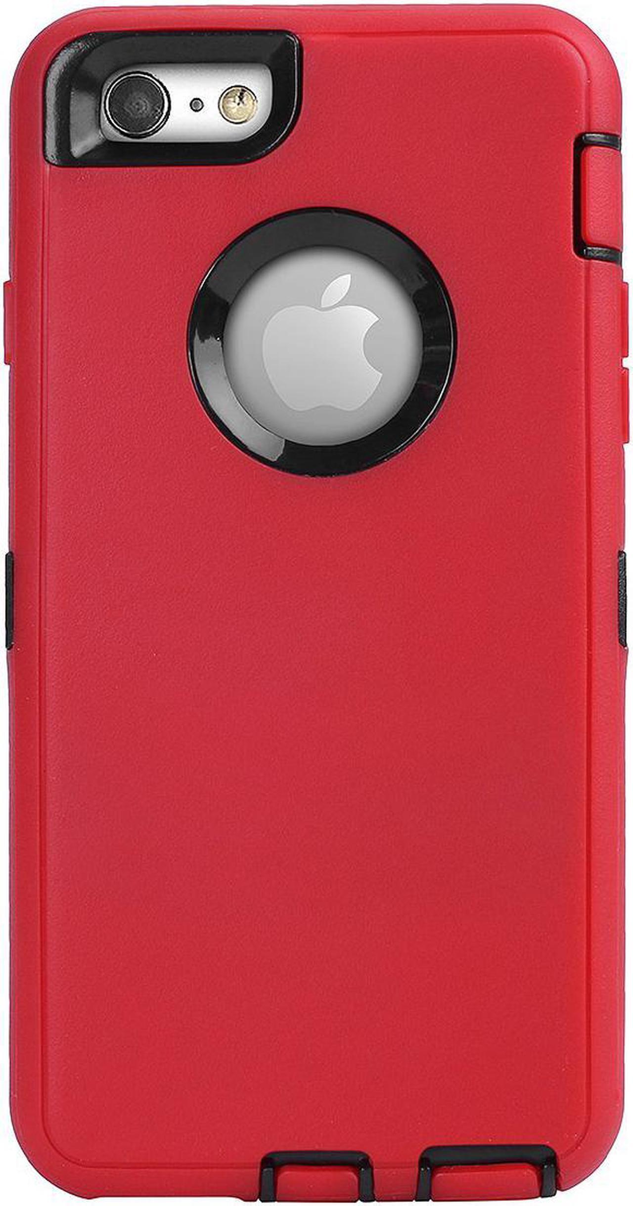 Alt view image 2 of 4 - AICase iPhone 6 Case, iPhone 6S Case [Heavy Duty] Built-in Screen Protector Tough 3 in 1 Rugged Shorkproof Cover for Apple iPhone 6/6S (Black/Red)