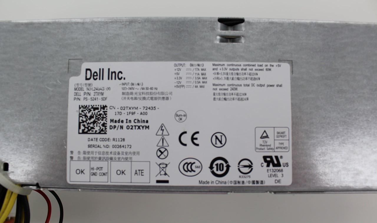 Alt view image 11 of 13 - Dell 240W Watt 3WN11 H240AS-00 2TXYM 709MT Power Supply Unit