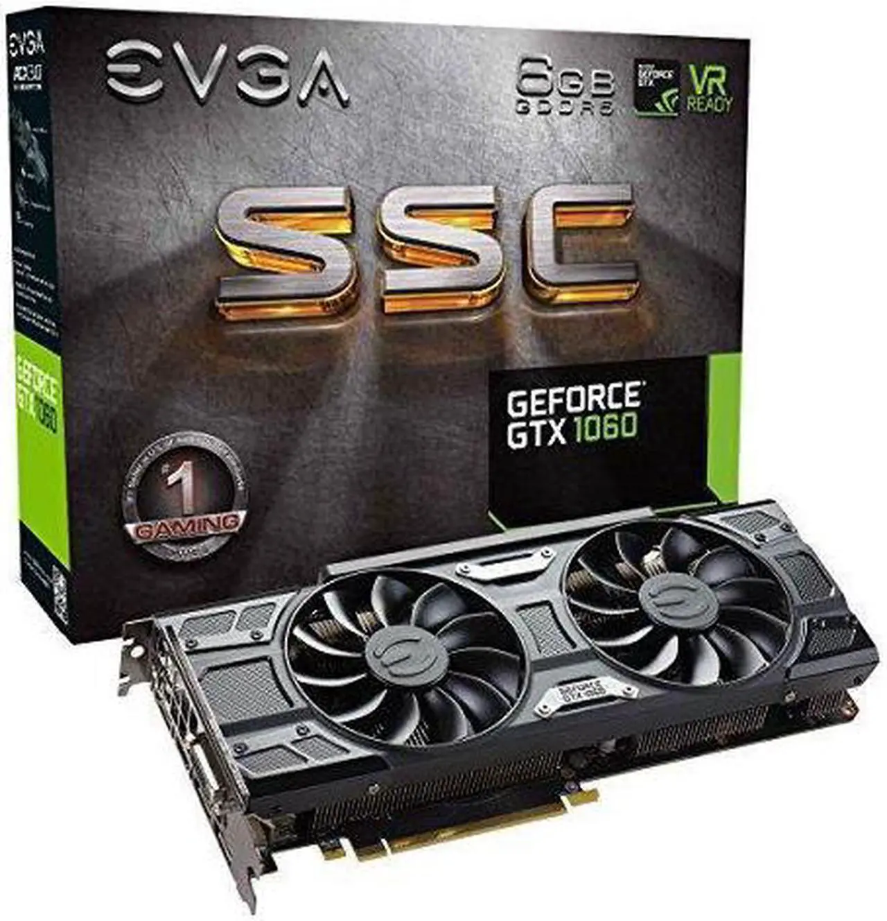 Main image of EVGA GeForce GTX 1060 6GB SSC GAMING ACX 3.0, 6GB GDDR5, LED, DX12 OSD Support (PXOC) Graphics Card 06G-P4-6267-KR