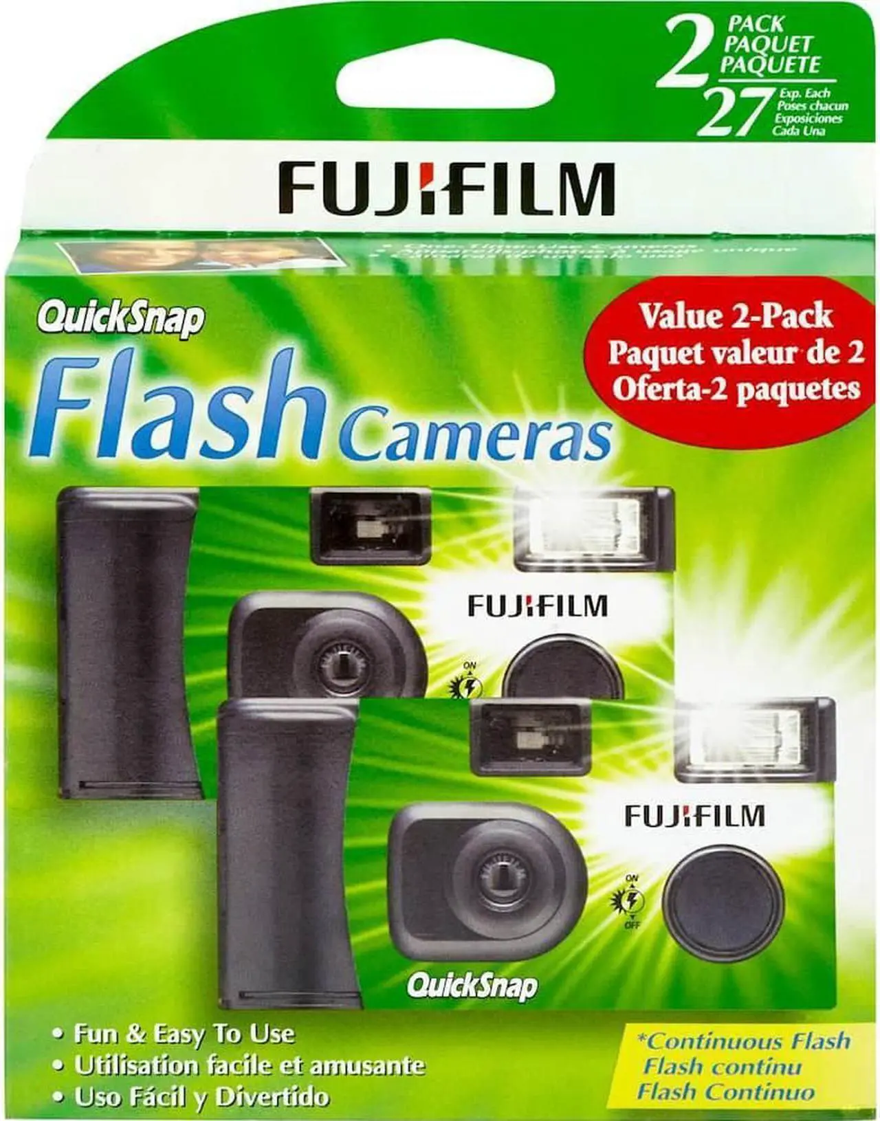 Alt view image 2 of 16 - Fujifilm - QuickSnap Disposable Film Camera (2-Pack) - Green