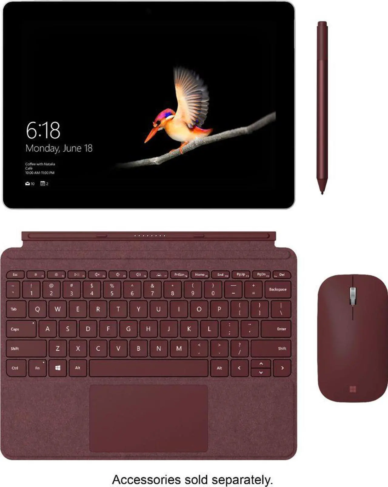 Alt view image 10 of 20 - Microsoft Surface Go MHN-00001 Intel Pentium 4415Y 1.60 GHz 4 GB Memory 64 GB eMMC Intel HD Graphics 615 10.0" Touchscreen 1800 x 1200 Detachable 2-in-1 Laptop Windows 10 S