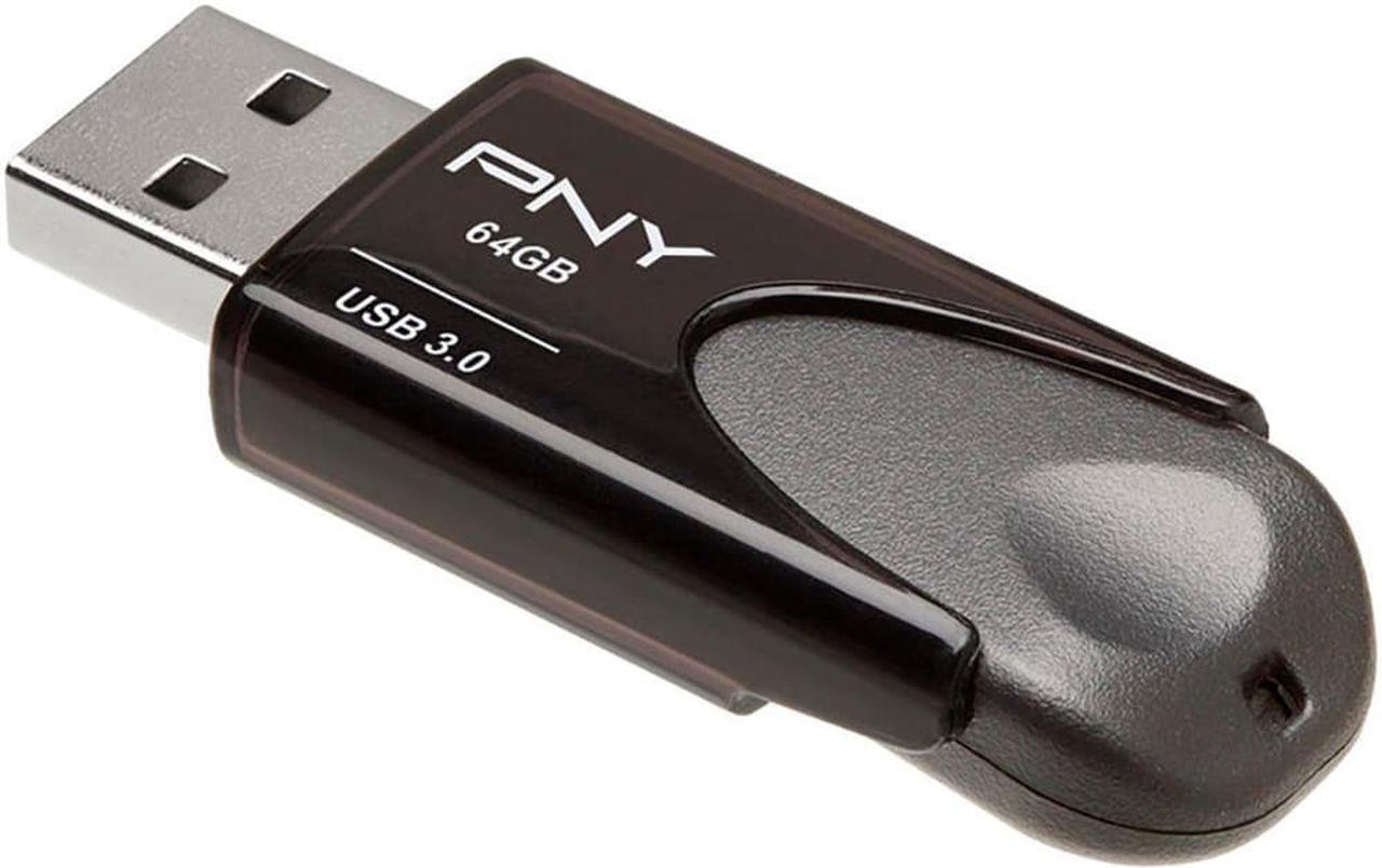 Alt view image 2 of 11 - PNY - Elite Turbo Attache 4 64GB USB 3.0 Type A Flash Drive - Black/Gray