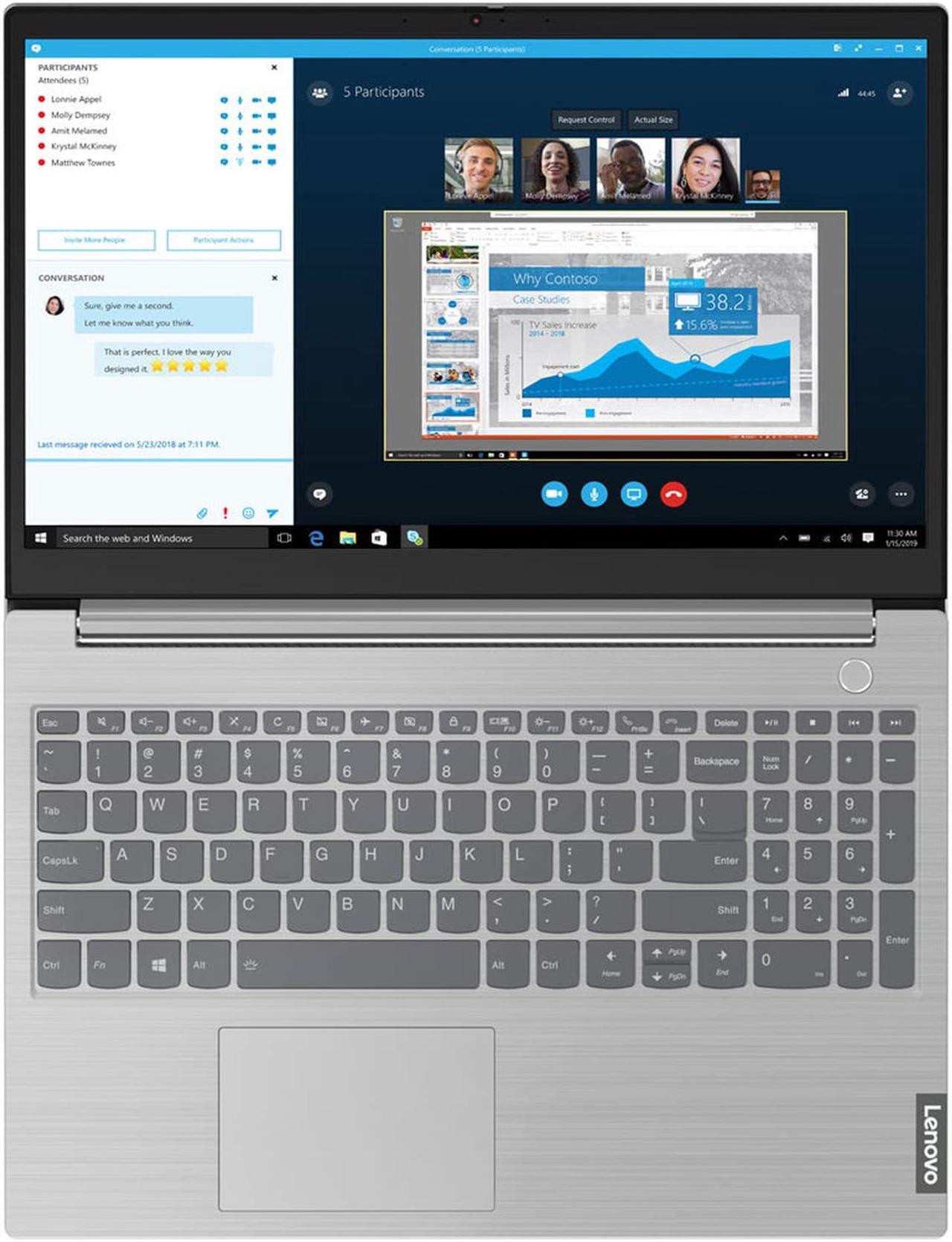 Alt view image 5 of 11 - Lenovo Laptop ThinkBook 15 IIL Intel Core i5-1035G1 8GB Memory 256 GB PCIe SSD Intel UHD Graphics 15.6" Non-Touch Screen Windows 10 Pro 64-bit 20SM0012US