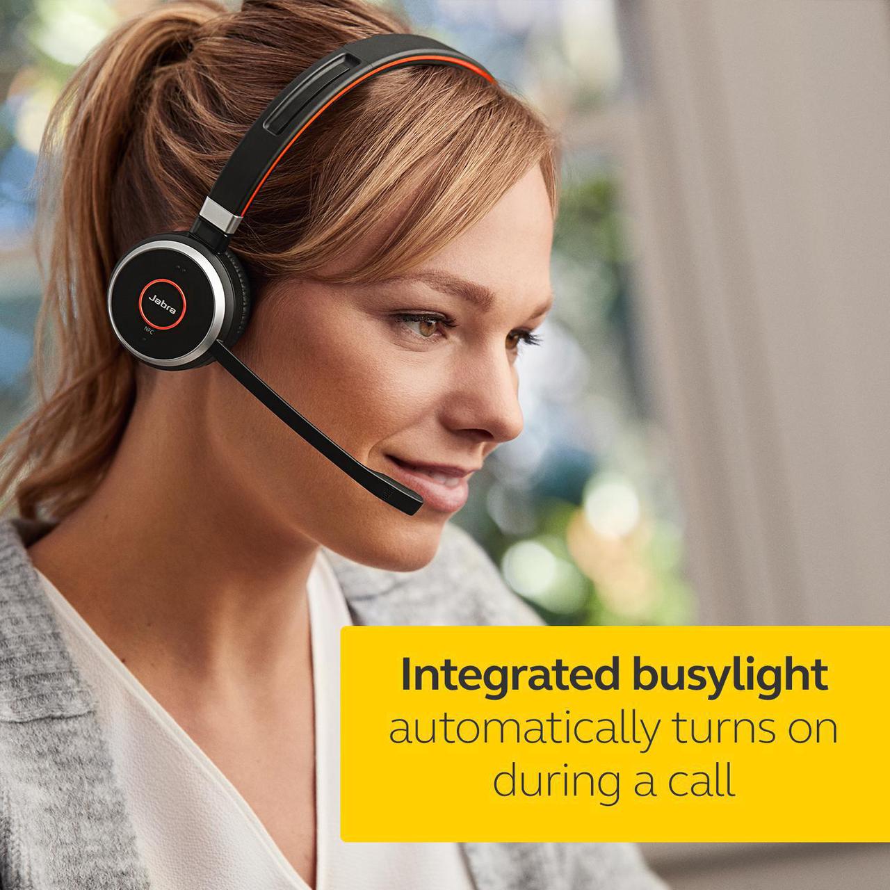 Alt view image 10 of 11 - Jabra Evolve 65 UC Mono Wireless Headset / Music Headphones