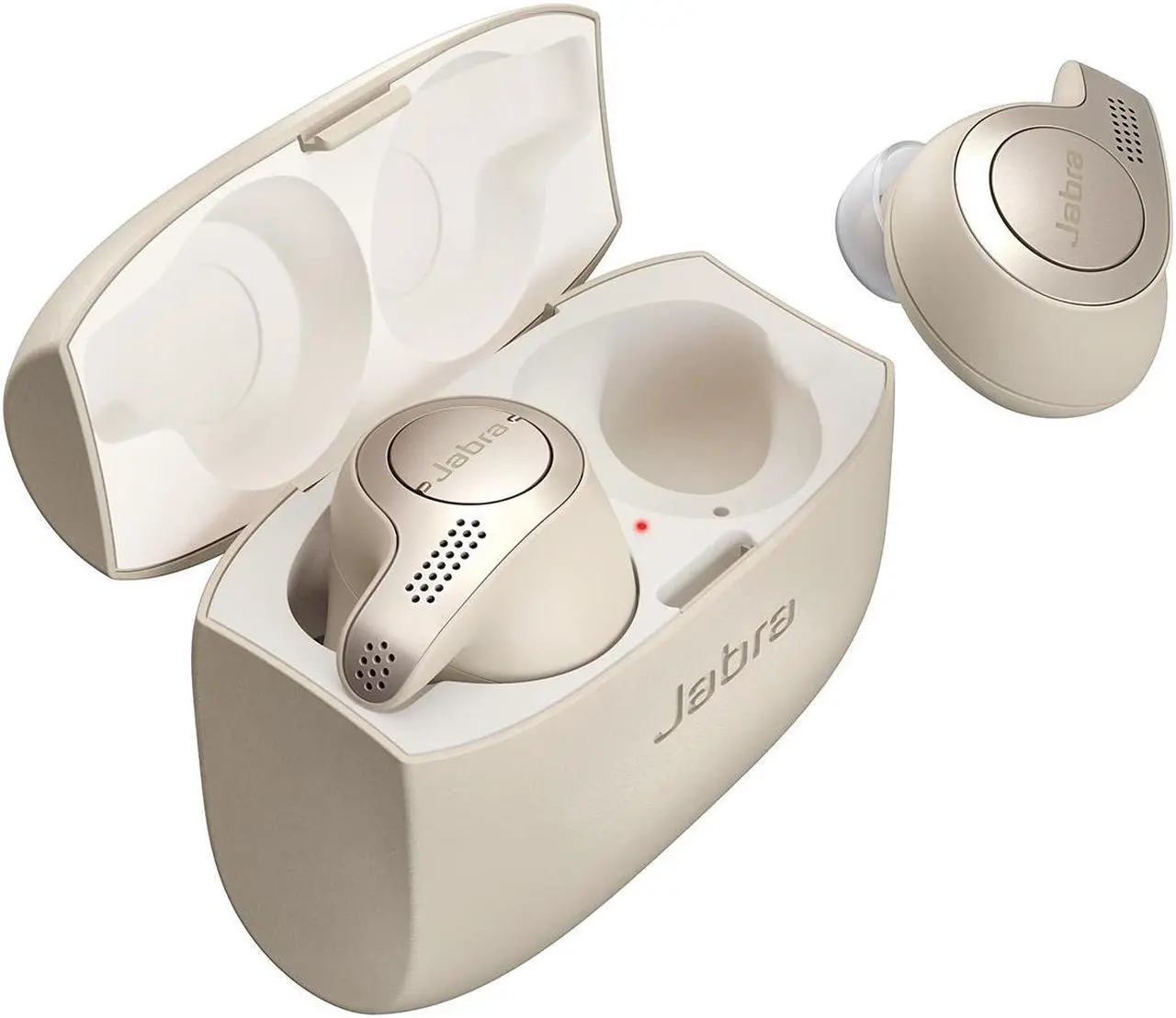 Alt view image 2 of 9 - Jabra Elite 65t - Gold - Beige True Wireless Earbuds Gold Beige