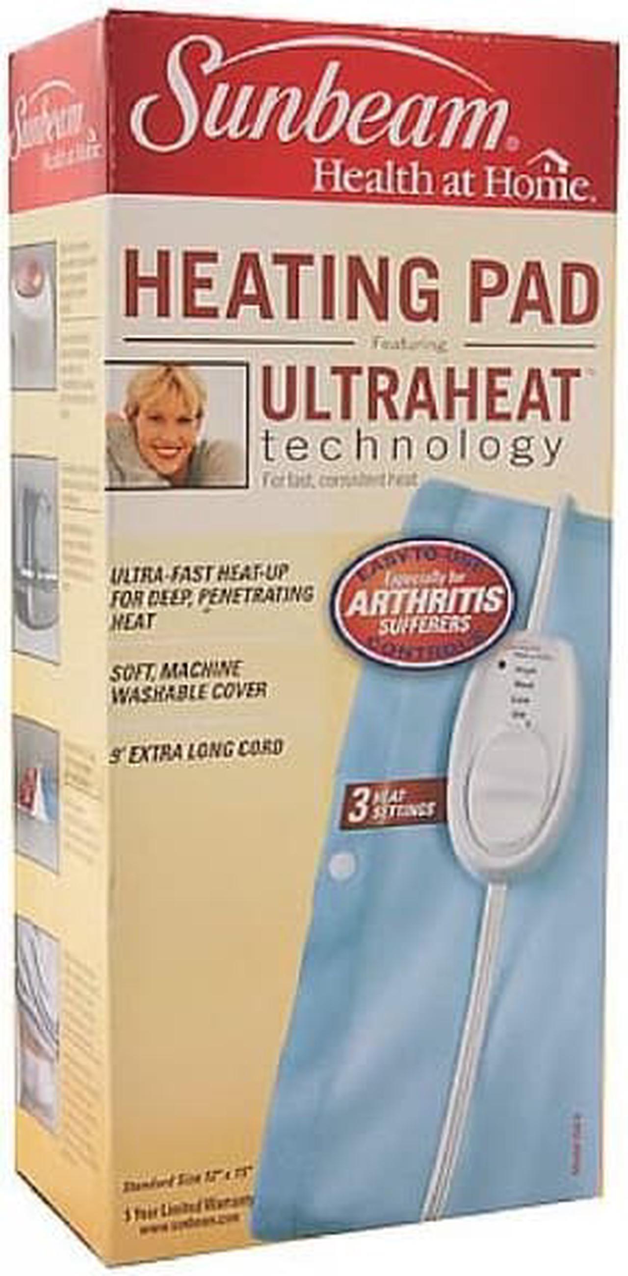 Alt view image 9 of 10 - Sunbeam Health at Home 756-500 Standard Heating Pad with NEW Arthritic Controller