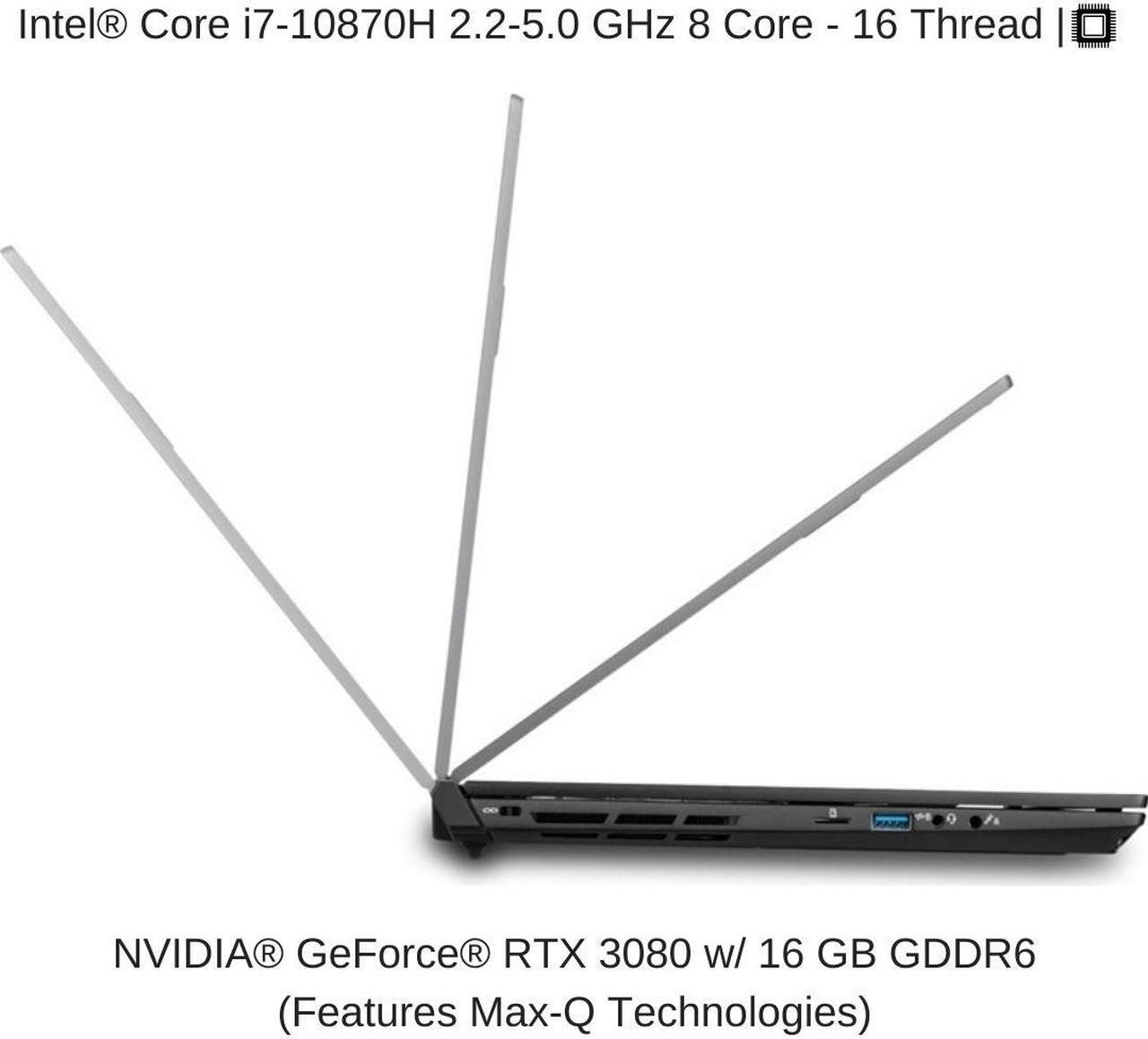 Alt view image 3 of 7 - EVOC High Performance Systems PC502D (PC50DS-D) 15.6" FHD 144Hz, 2.2 GHz i7-10870H, RTX 3080, 64 GB 3200MHz RAM, 4 TB PCIe SSD
