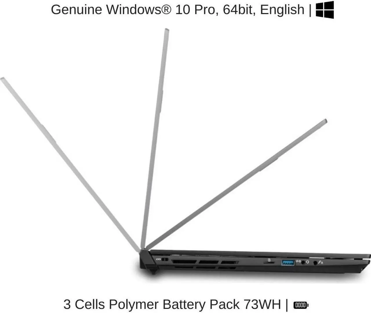 Alt view image 6 of 7 - EVOC High Performance Systems PC503C (PC50HS) 15.6" FHD 144Hz, 2.3 GHz i7-11800H, RTX 3080, 64 GB 3200MHz RAM, 2 TB PCIe SSD