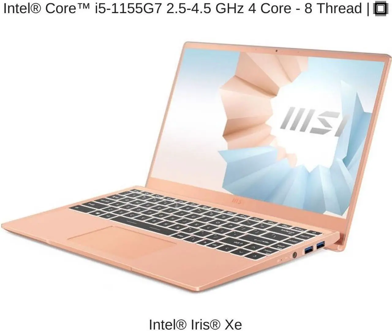 Alt view image 3 of 7 - HIDevolution MSI Modern 14 B11MO 14" FHD, 2.5 GHz i5-1155G7, Iris Xe, 8 GB 3200MHz RAM, 4 TB PCIe SSD