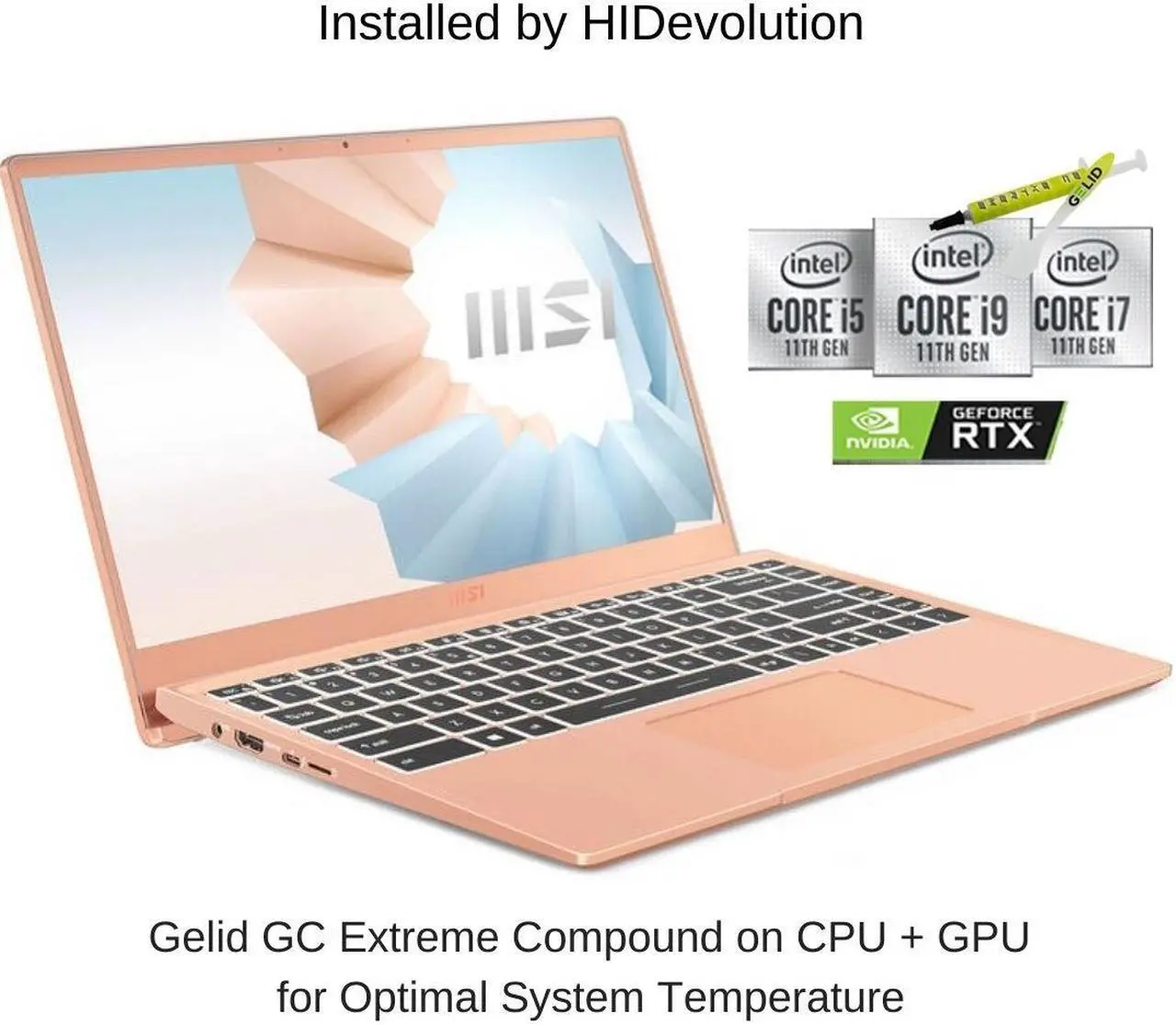 Alt view image 2 of 7 - HIDevolution MSI Modern 14 B11MO 14" FHD, 2.5 GHz i5-1155G7, Iris Xe, 8 GB 3200MHz RAM, 4 TB PCIe SSD