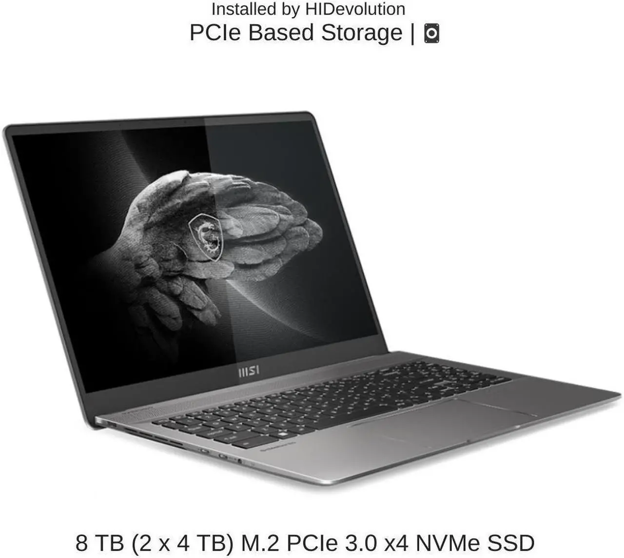 Alt view image 5 of 7 - HIDevolution MSI Creator Z16P B12UHST 16" QHD+ 165Hz Touch, 1.7 GHz i7-12700H, RTX 3080 Ti, 32 GB 4800MHz RAM, 8 TB PCIe SSD