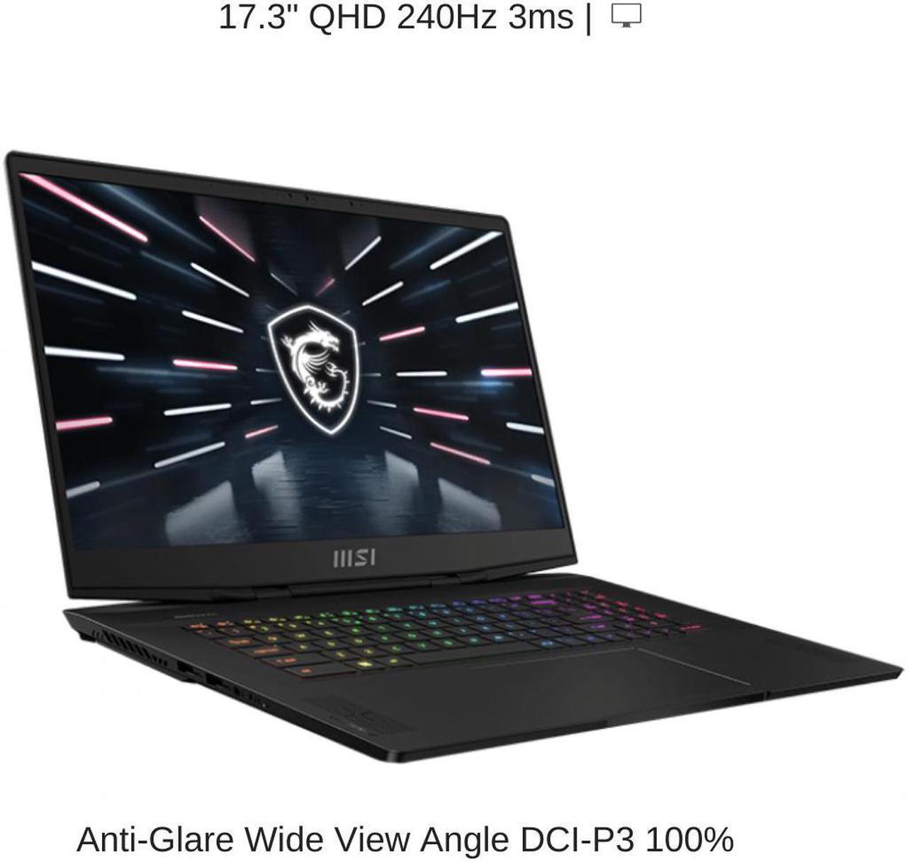 Alt view image 6 of 7 - HIDevolution MSI Stealth GS77 12UGS 17.3" QHD 240Hz 3ms, 1.7 GHz i7-12700H, RTX 3070 Ti, 32 GB 4800MHz RAM, 4 TB PCIe SSD