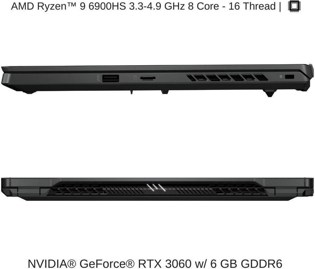 Alt view image 2 of 7 - ASUS ROG Zephyrus G15 GA503RM 15.6" QHD 165Hz, 3.3 GHz AMD Ryzen 9 6900HS, RTX 3060, 40 GB 4800MHz RAM, 512 GB PCIe SSD
