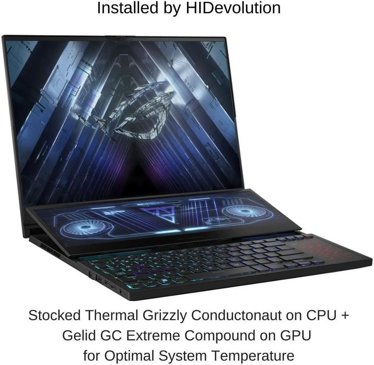 Alt view image 2 of 7 - ASUS ROG Zephyrus Duo 16 GX650RW 16" WQXGA 165Hz, 3.3 GHz Ryzen 9 6900HX, RTX 3070 Ti, 32 GB 4800MHz RAM, 1 TB PCIe SSD