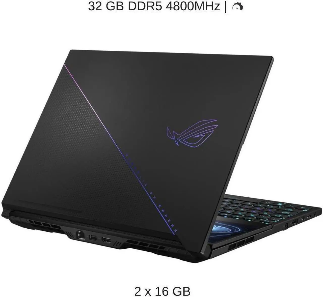 Alt view image 4 of 7 - ASUS ROG Zephyrus Duo 16 GX650RW 16" WQXGA 165Hz, 3.3 GHz Ryzen 9 6900HX, RTX 3070 Ti, 32 GB 4800MHz RAM, 1 TB PCIe SSD