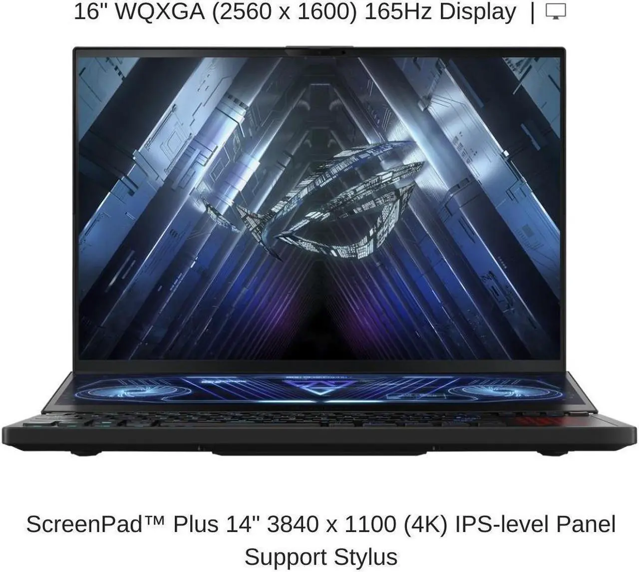 Alt view image 6 of 7 - ASUS ROG Zephyrus Duo 16 GX650RW 16" WQXGA 165Hz, 3.3 GHz Ryzen 9 6900HX, RTX 3070 Ti, 32 GB 4800MHz RAM, 1 TB PCIe SSD