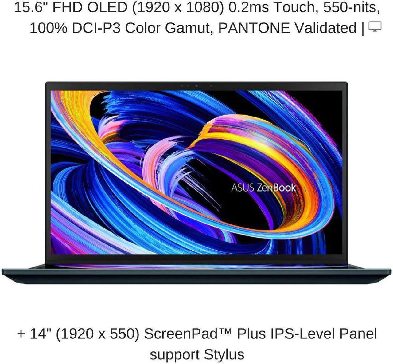 Alt view image 6 of 7 - ASUS ZenBook Pro Duo 15 UX582ZM 15.6" FHD OLED Touch, 1.8 GHz i9-12900H, RTX 3060, 32 GB RAM, 8 TB PCIe SSD