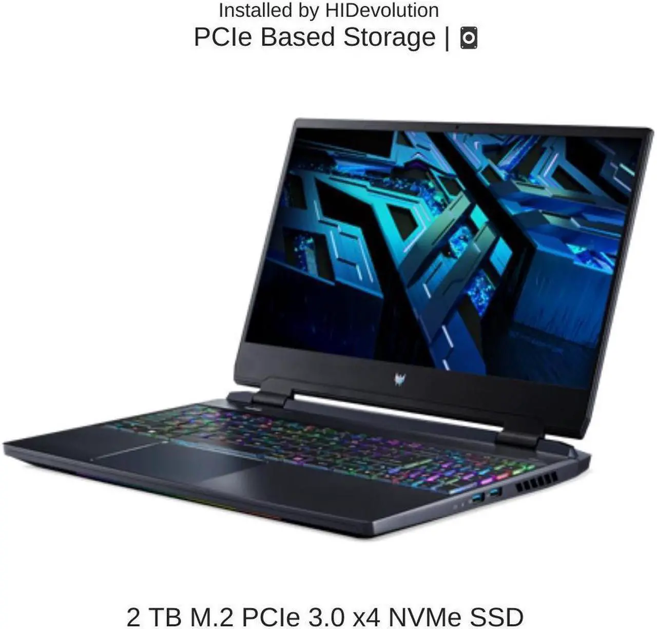 Alt view image 5 of 7 - HIDevolution ACER Predator Helios 300 15.6" QHD 240Hz, 1.7 GHz i7-12700H, RTX 3070 Ti, 32 GB 4800MHz RAM, 2 TB PCIe SSD, Windows 11 Home