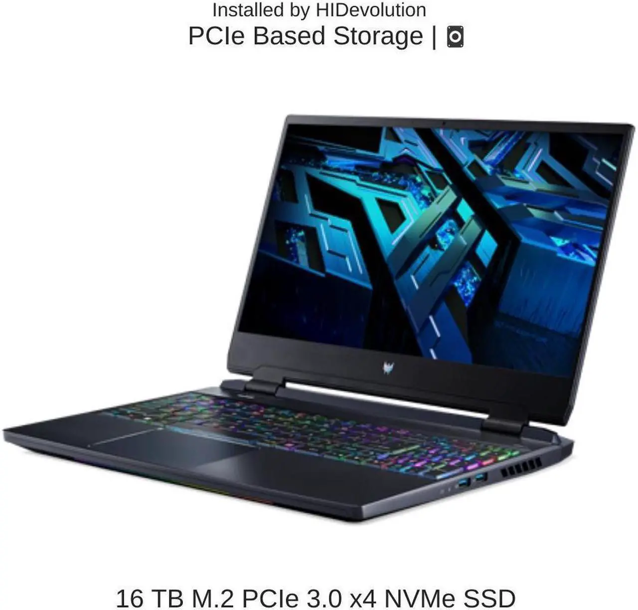Alt view image 5 of 7 - HIDevolution ACER Predator Helios 300 15.6" QHD 240Hz, 1.7 GHz i7-12700H, RTX 3070 Ti, 16 GB 4800MHz RAM, 16 TB PCIe SSD, Windows 11 Home