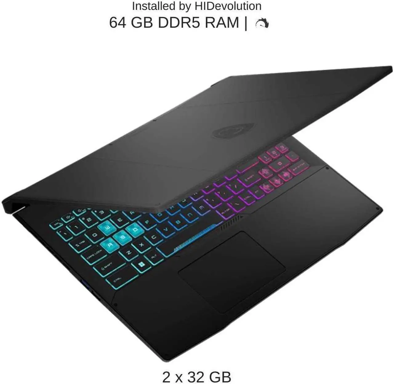 Alt view image 4 of 7 - HIDevolution MSI Katana 15 B12VGK 15.6" FHD 144Hz, 1.7 GHz i7-12650H, RTX 4070, 64 GB DDR5 RAM, 4 TB PCIe SSD, Windows 11 Home