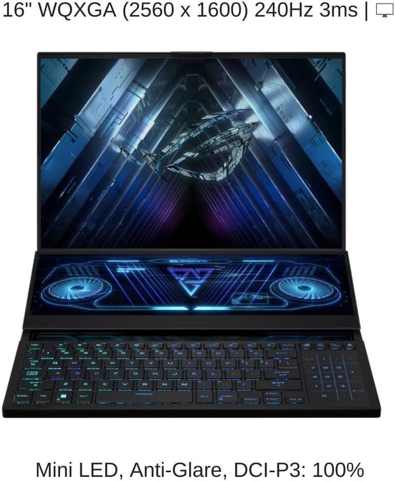 Alt view image 6 of 7 - ASUS ROG Zephyrus Duo 16 GX650PZ 16" WQXGA 240Hz, 2.5 GHz Ryzen 9 7945HX, RTX 4080, 64 GB DDR5 RAM, 4 TB PCIe SSD, Windows 11 Pro