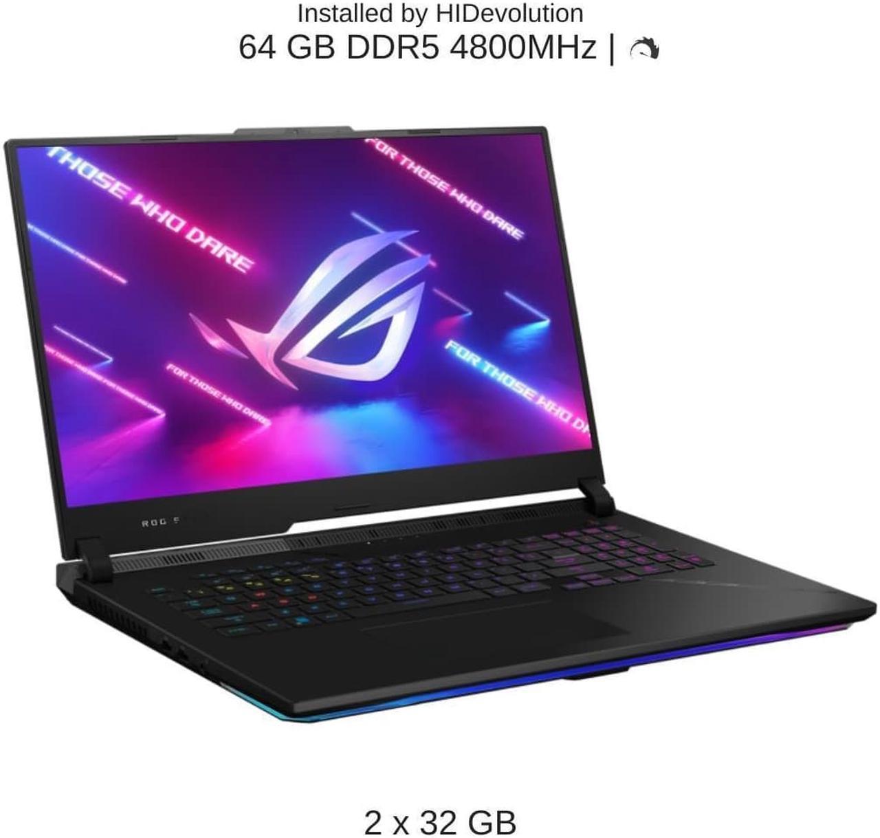 Alt view image 4 of 7 - ASUS ROG Strix SCAR 17 G733PYV 17.3" WQHD 240Hz, 2.5 GHz Ryzen 9 7945HX3D, RTX 4090, 64 GB DDR5 RAM, 2 TB PCIe SSD, Windows 11 Pro