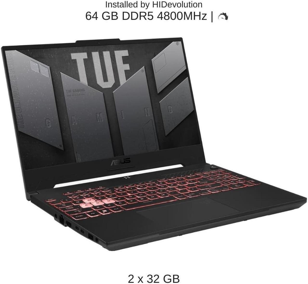 Alt view image 4 of 7 - ASUS TUF Gaming A15 FA507XI 15.6" FHD 144Hz, 4.0 GHz Ryzen 9 7940HS, RTX 4070, 64 GB DDR5 RAM, 1 TB PCIe SSD, Windows 11 Home