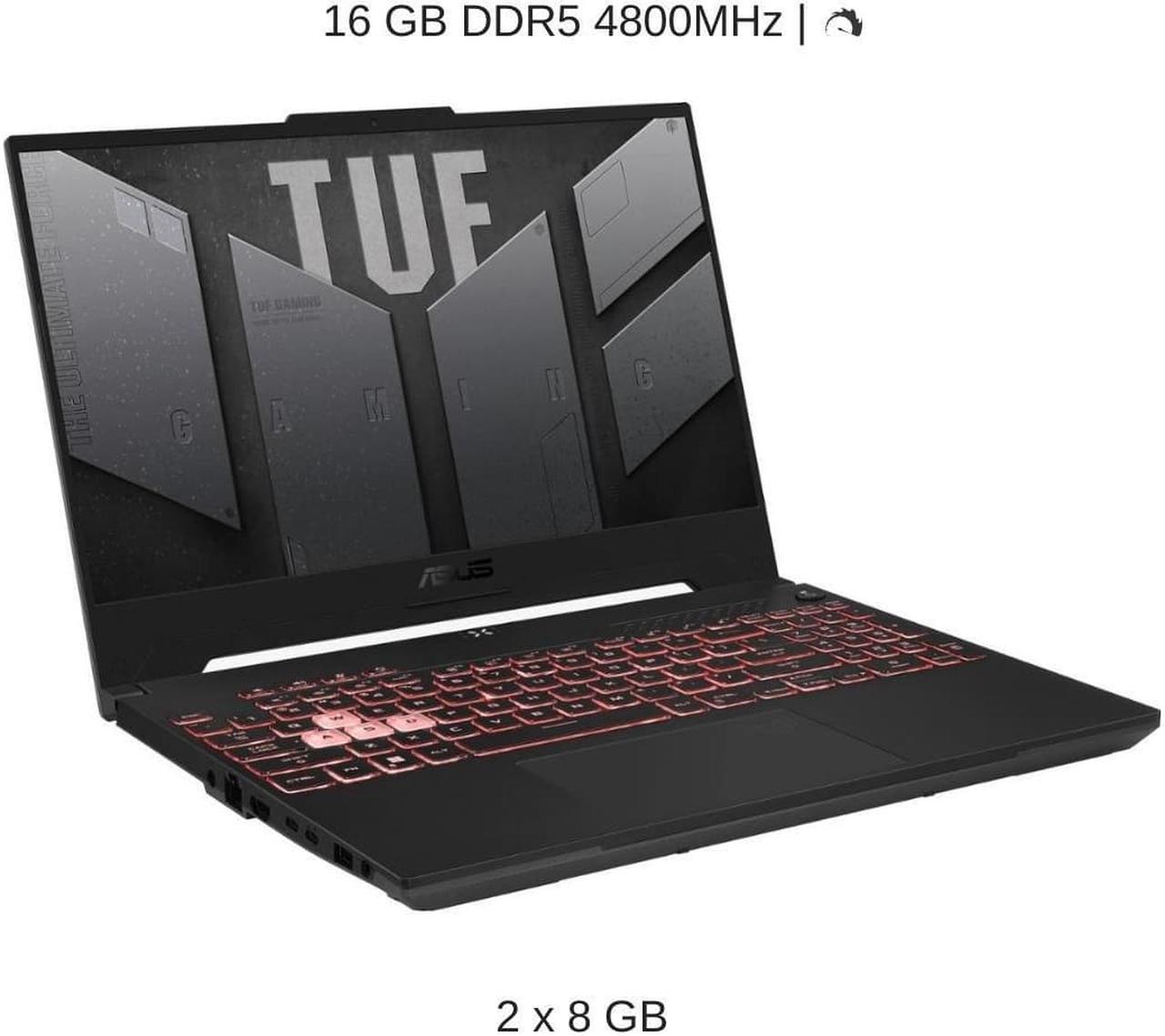 Alt view image 4 of 7 - ASUS TUF Gaming A15 FA507NU 15.6" FHD 144Hz, 3.2 GHz Ryzen 7 7735HS, RTX 4050, 16 GB DDR5 RAM, 8 TB PCIe SSD, Windows 11 Home