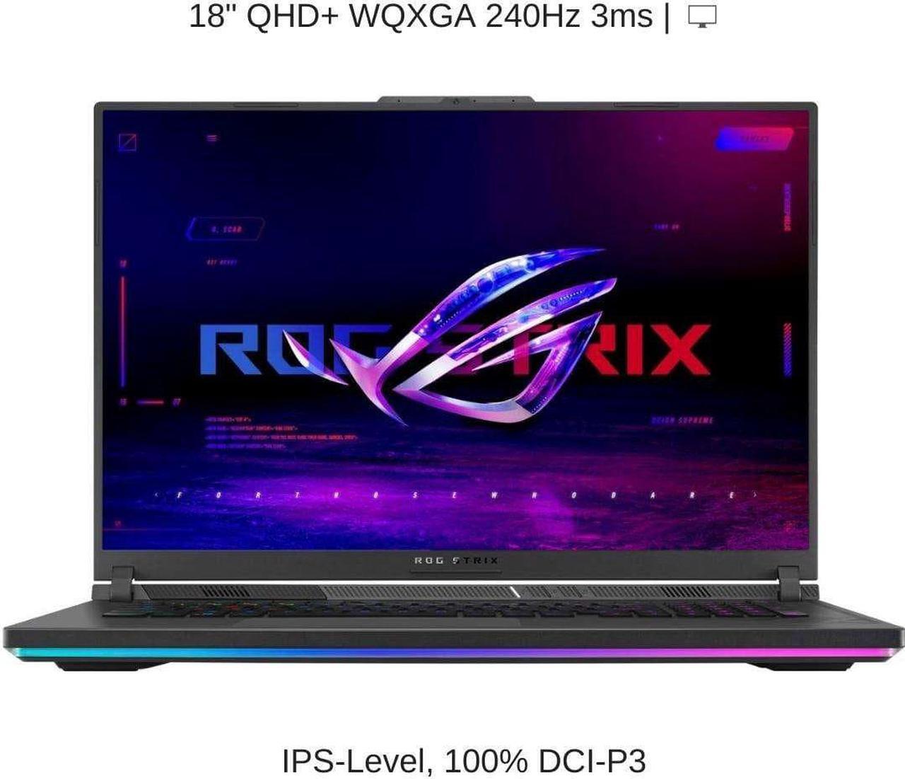Alt view image 6 of 7 - ASUS ROG Strix G18 G814JI 18" QHD+ 240Hz, 2.2 GHz i9-13980HX, RTX 4070, 64 GB DDR5 RAM, 4 TB PCIe SSD, Windows 11 Pro