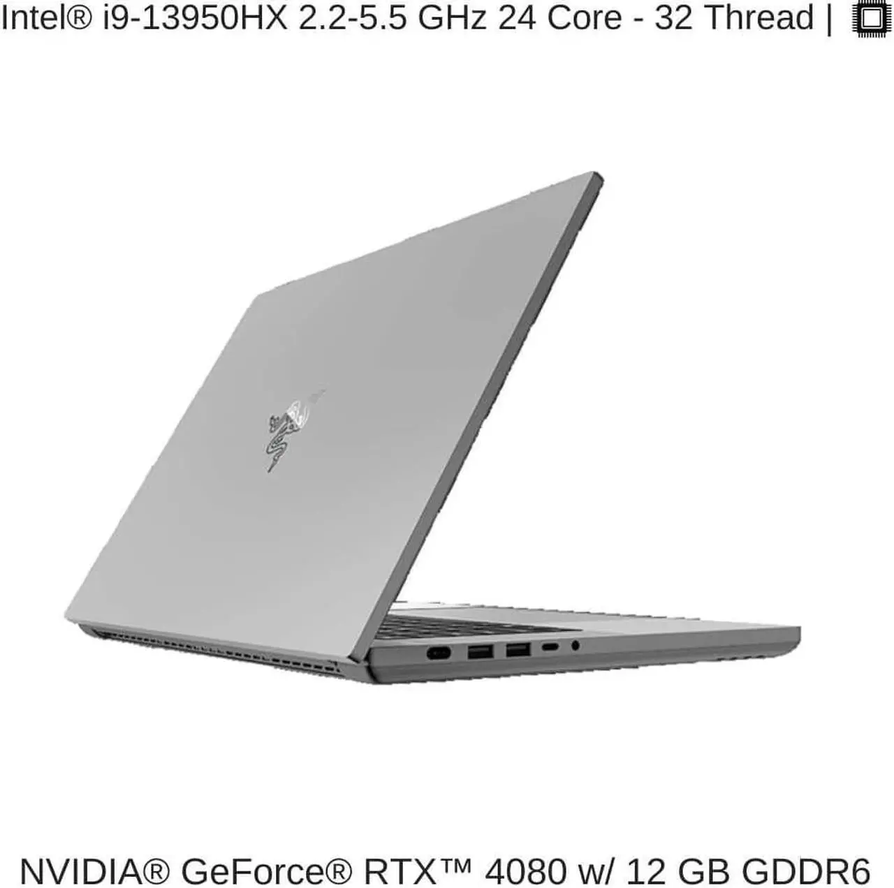 Alt view image 2 of 7 - Razer Blade 16 Mercury White, 16" Dual UHD+ 120Hz / FHD+ 240Hz, 2.2 GHz i9-13950HX, RTX 4080, 32 GB DDR5 RAM, 1 TB PCIe SSD, Windows 11 Home