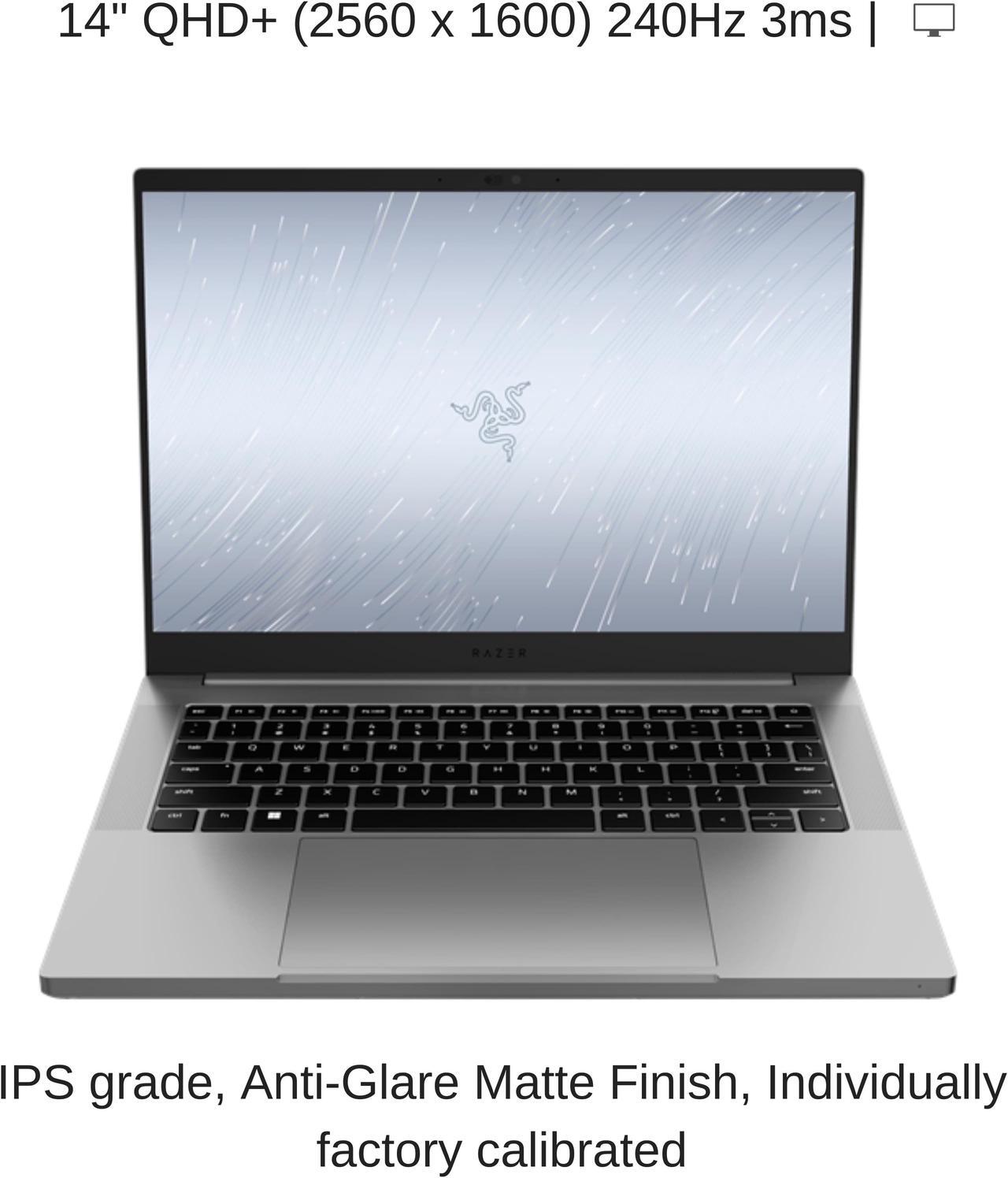 Alt view image 5 of 7 - Razer Blade 14 Mercury White, 14" QHD+ 240Hz, 4.0 GHz Ryzen 9 7940HS, RTX 4070, 64 GB DDR5 RAM, 8 TB PCIe SSD, Windows 11 Pro