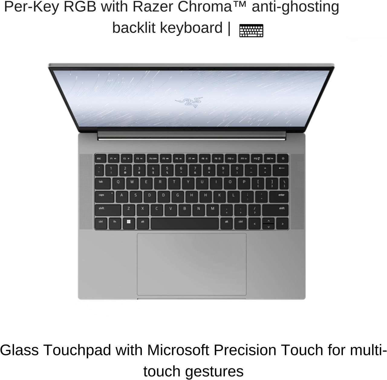 Alt view image 6 of 7 - Razer Blade 14 Mercury White, 14" QHD+ 240Hz, 4.0 GHz Ryzen 9 7940HS, RTX 4070, 64 GB DDR5 RAM, 8 TB PCIe SSD, Windows 11 Pro