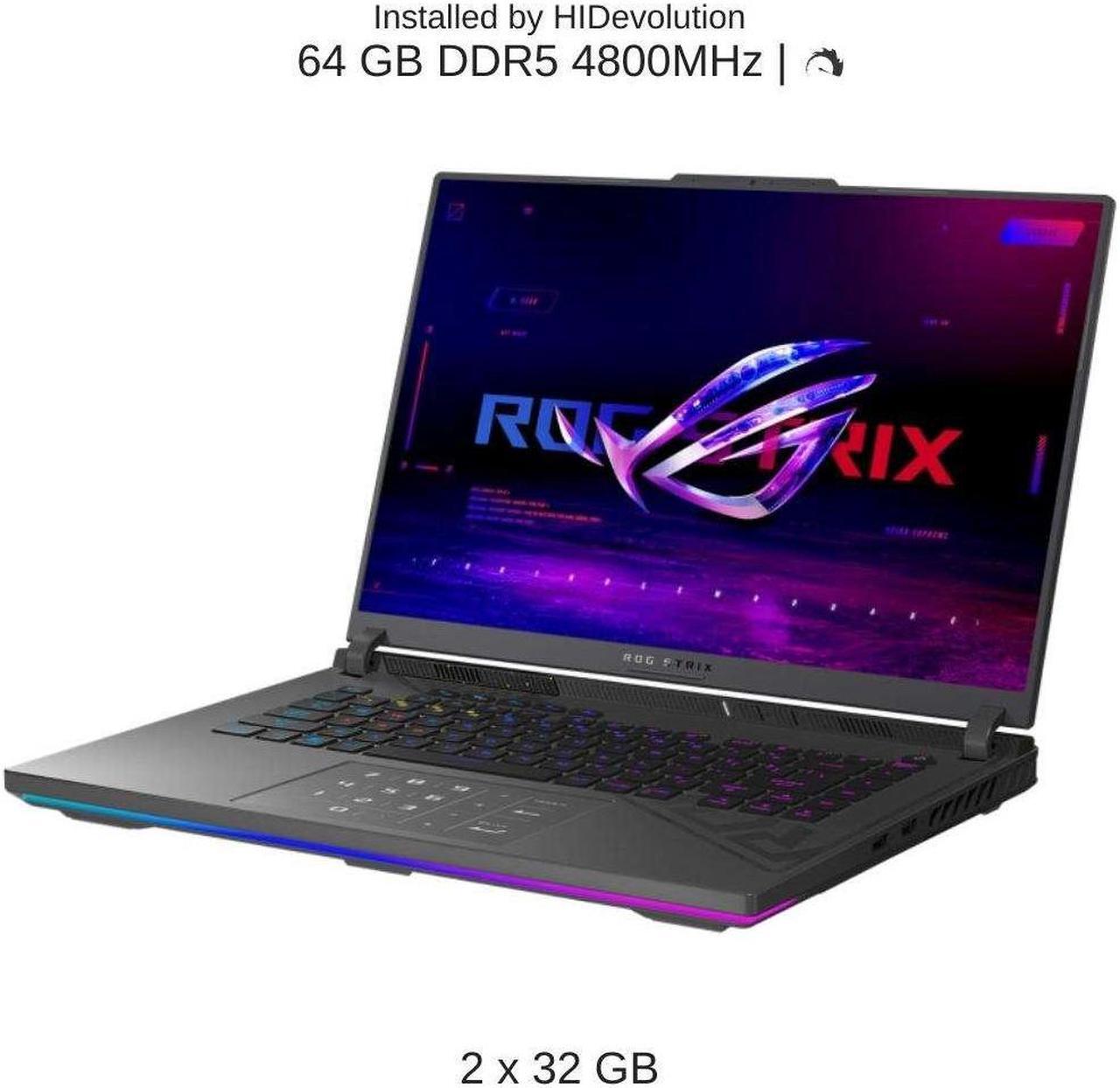 Alt view image 3 of 5 - [2023] HIDevolution ASUS ROG Strix G16 G614JV 16" WUXGA 165Hz, 1.9 GHz i7-13650HX, RTX 4060, 64 GB DDR5 RAM, 1 TB PCIe SSD, Windows 11 Home