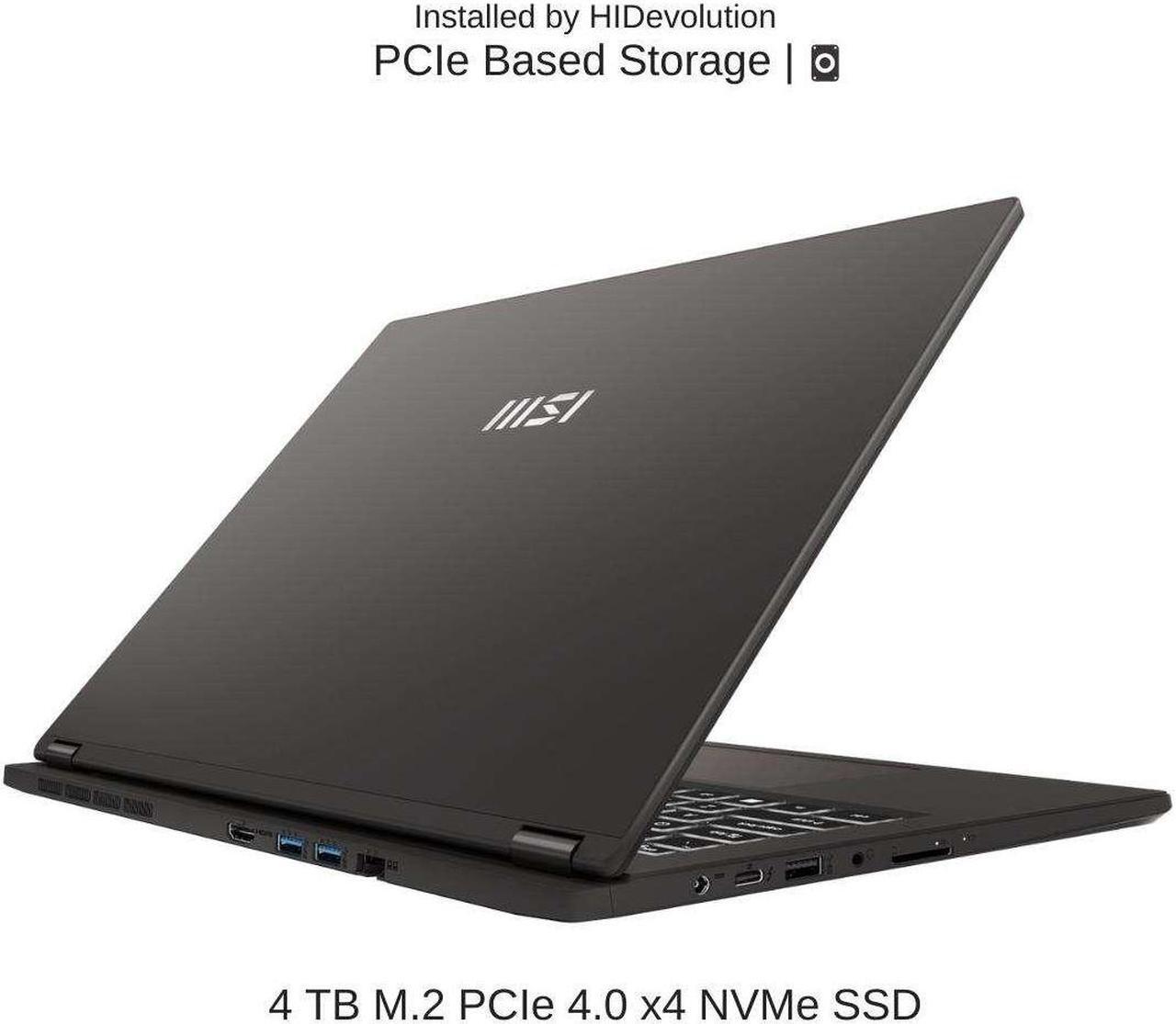 Alt view image 5 of 7 - HIDevolution MSI Commercial 14 H A13MG [Gray] 14" FHD+ 60Hz, 2.4 GHz i7-13700H vPro , Intel Iris Xe, 64 GB DDR4 RAM, 4 TB PCIe SSD, Windows 11 Pro