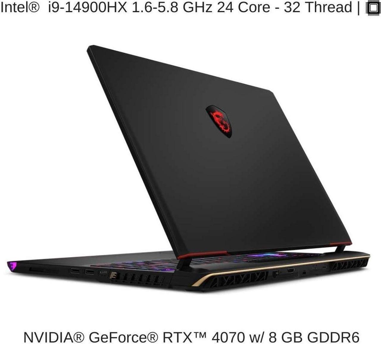 Alt view image 3 of 7 - [2024] HIDevolution MSI Raider GE68HX 14VGG 16" UHD+ 120Hz, 1.6 GHz i9-14900HX, RTX 4070, 32 GB DDR5 RAM, 2 TB PCIe SSD, Windows 11 Home