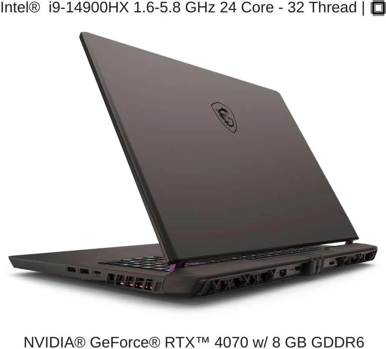 Alt view image 3 of 6 - [2024] HIDevolution MSI Vector 17 HX A14VGG 17" QHD+ 240Hz, 1.6 GHz i9-14900HX, RTX 4070, 128 GB DDR5 RAM, 1 TB PCIe SSD, Windows 11 Pro