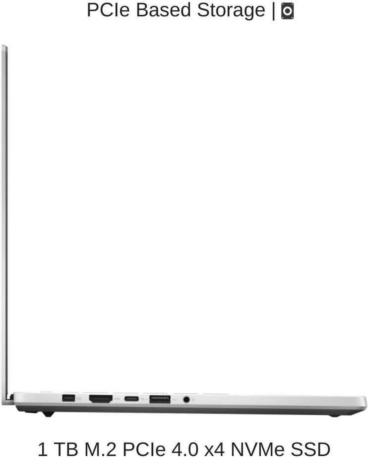 Alt view image 5 of 7 - [2024]  ASUS ROG Zephyrus G14 GA403UV [White] 14" 3K OLED 120Hz, 4.0 GHz Ryzen 9 8945HS, RTX 4060, 16 GB LPDDR5X RAM, 1 TB PCIe SSD, Windows 11 Home