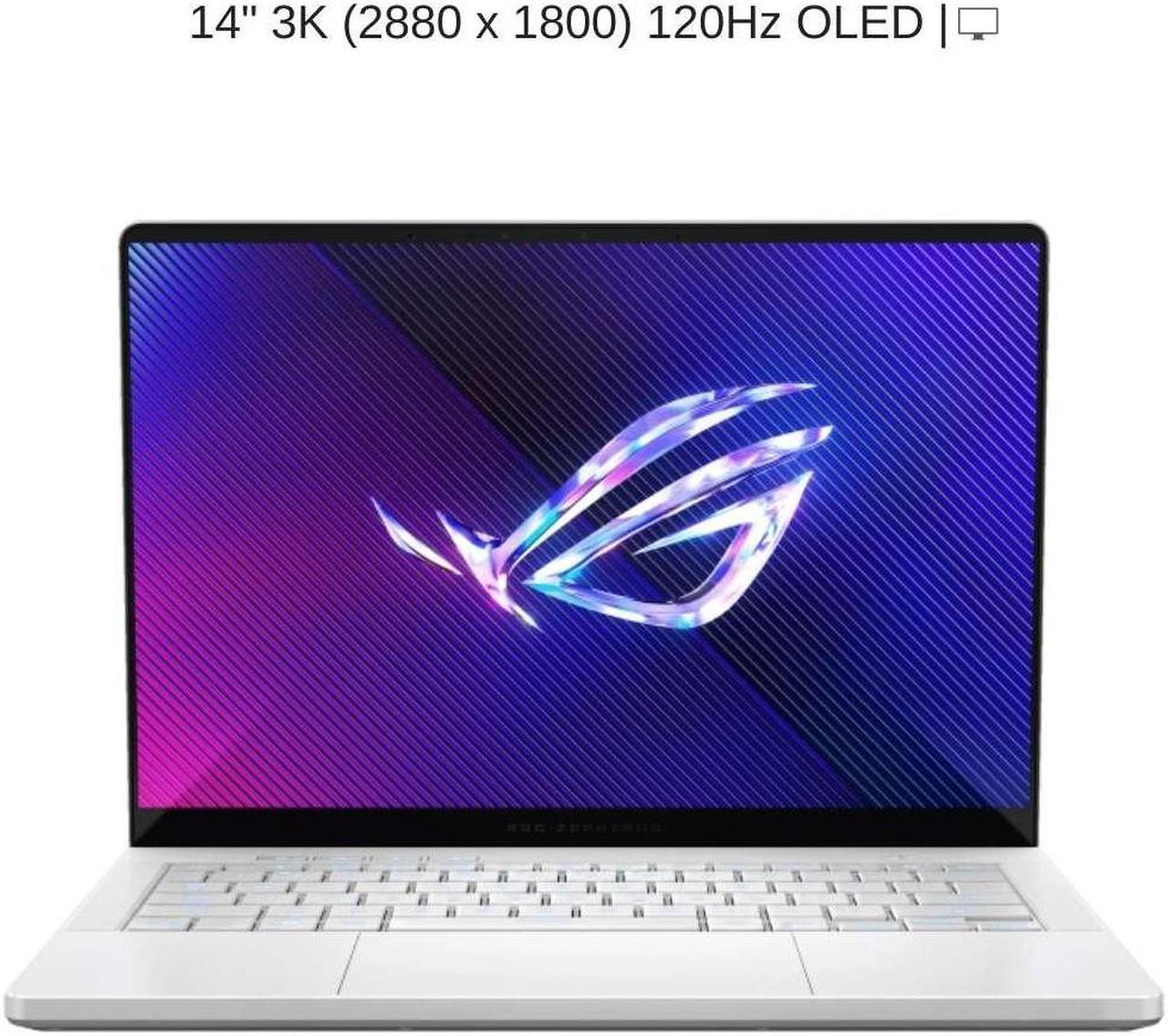 Alt view image 6 of 7 - [2024] HIDevolution ASUS ROG Zephyrus G14 GA403UI [White] 14" 3K OLED 120Hz, 4.0 GHz Ryzen 9 8945HS, RTX 4070, 32 GB LPDDR5X RAM, 4 TB PCIe SSD, Windows 11 Pro