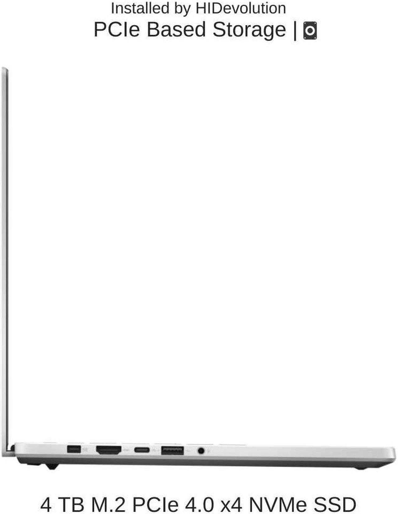 Alt view image 5 of 7 - [2024] HIDevolution ASUS ROG Zephyrus G14 GA403UI [White] 14" 3K OLED 120Hz, 4.0 GHz Ryzen 9 8945HS, RTX 4070, 32 GB LPDDR5X RAM, 4 TB PCIe SSD, Windows 11 Pro