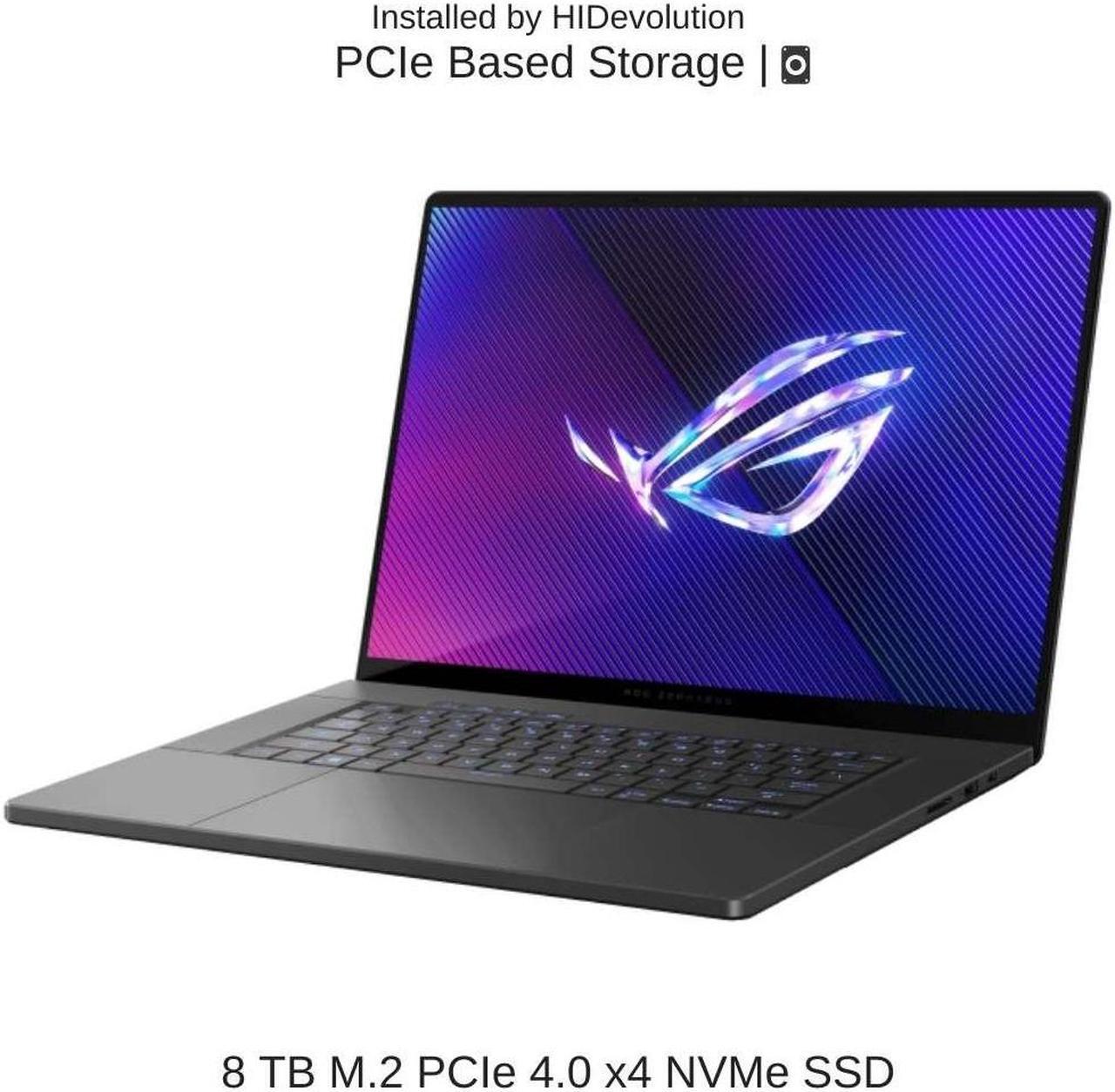 Alt view image 4 of 6 - [2024]  ASUS ROG Zephyrus G16 GU605MY [Gray] 16" WQXGA 240Hz, 3.8 GHz Ultra 9-185H, RTX 4090, 32 GB LPDDR5X RAM, 8 TB PCIe SSD, Windows 11 Pro
