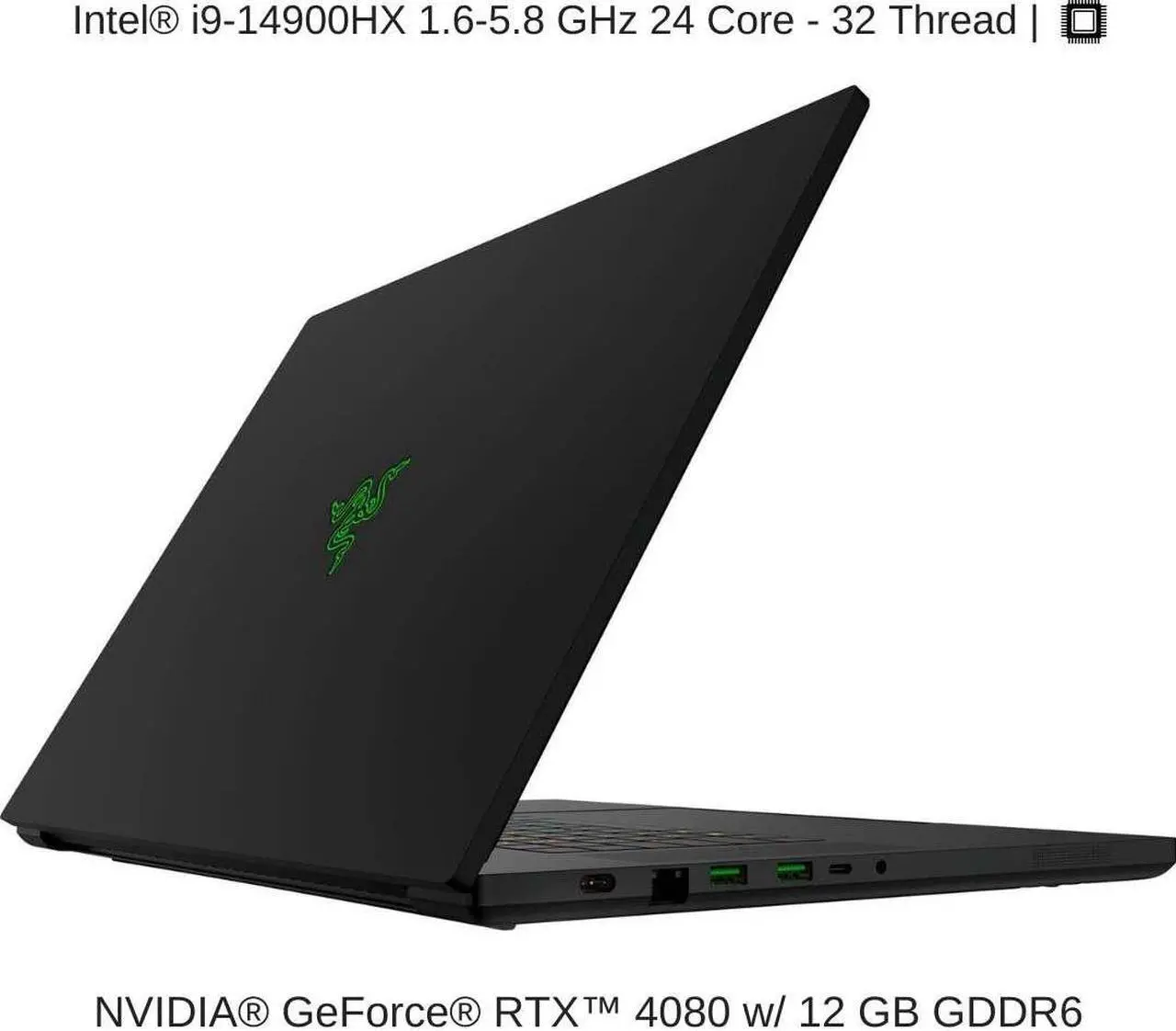 Alt view image 2 of 7 - Razer Blade 18 [2024] Black, 18" QHD+ 300Hz Mini-LED, 1.6 GHz i9-14900HX, RTX 4080, 64 GB DDR5 RAM, 4 TB PCIe SSD, Windows 11 Pro