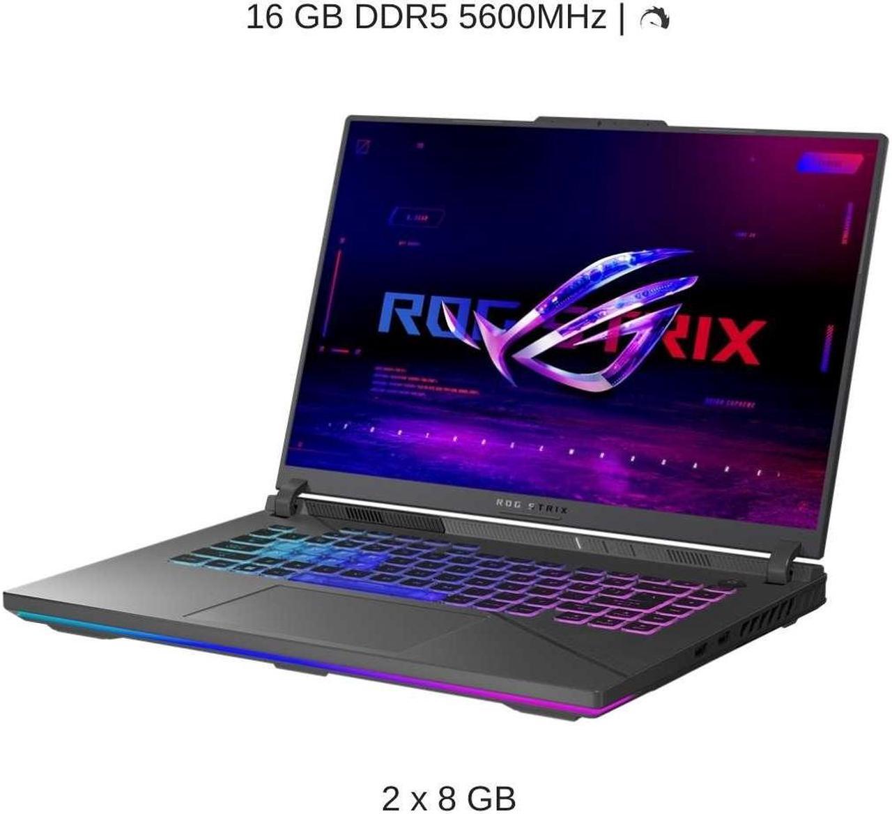 Alt view image 4 of 7 - [2024]  ASUS ROG Strix G16 G614JVR 16" WQXGA 240Hz, 1.6 GHz i9-14900HX, RTX 4060, 16 GB DDR5 RAM, 1 TB PCIe SSD, Windows 11 Home